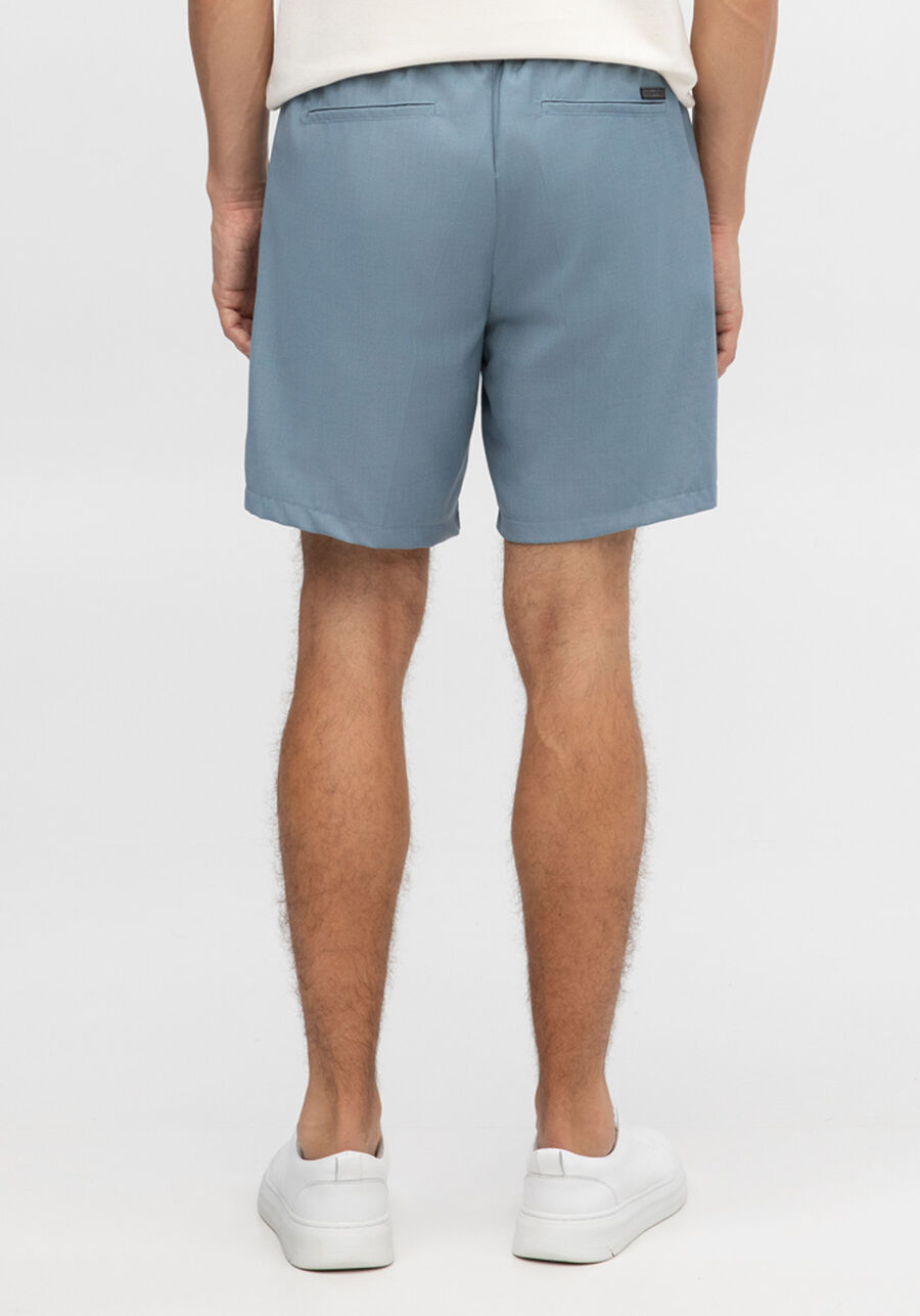 Shorts Masculino em Tecido Alfaiataria com Bolsos, AZUL TENDER. Shorts Masculino em Tecido Alfaiataria com Bolsos, AZUL TENDER, large.