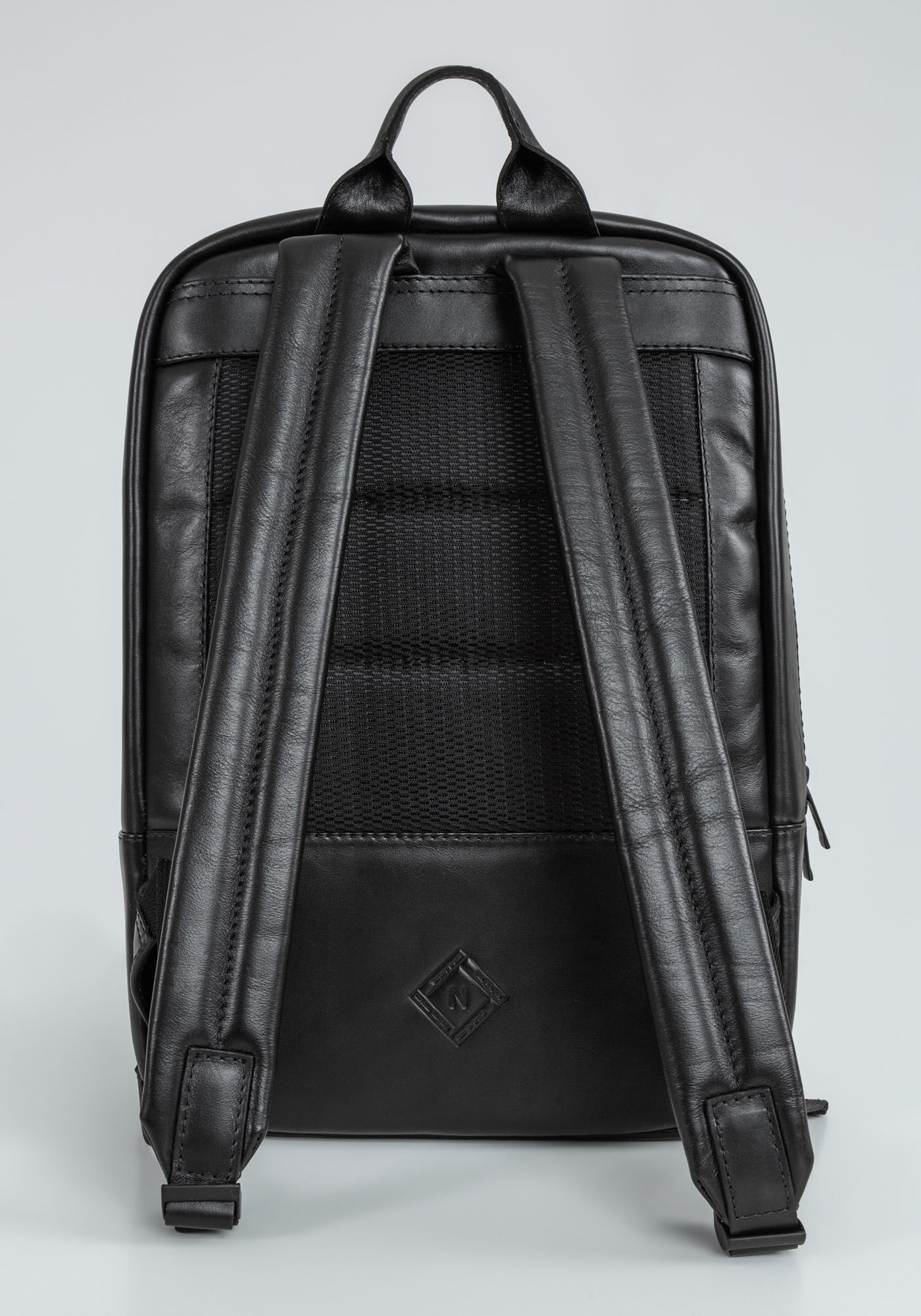 Mochila Masculina em Couro, PRETO REATIVO, large.