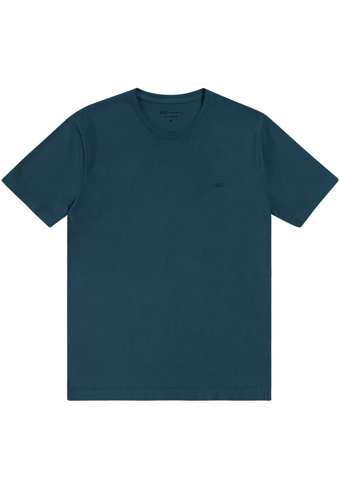 Camiseta Juvenil em Malha Leve B&aacute;sica, AZUL, large.