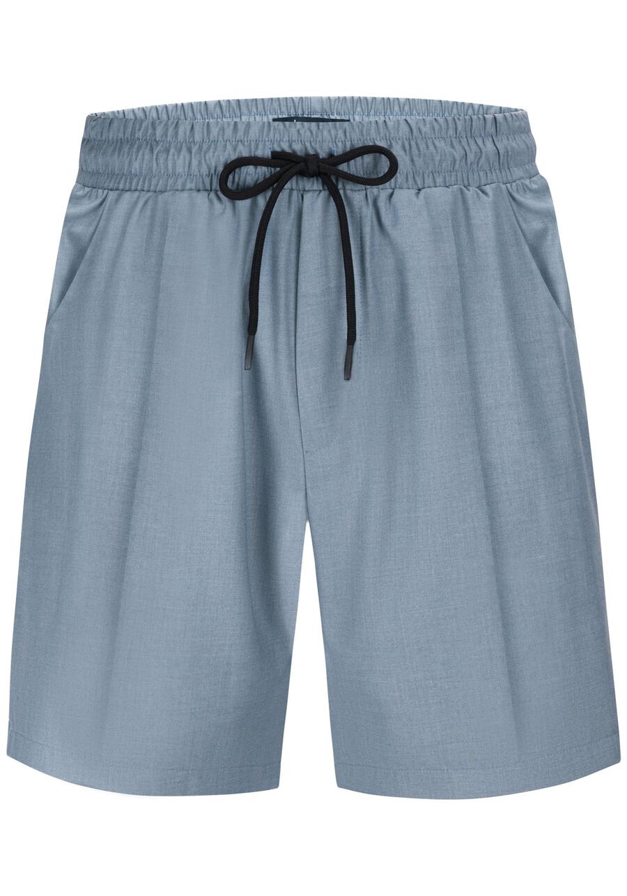 Shorts Masculino em Tecido Alfaiataria com Bolsos, AZUL TENDER. Shorts Masculino em Tecido Alfaiataria com Bolsos, AZUL TENDER, large.