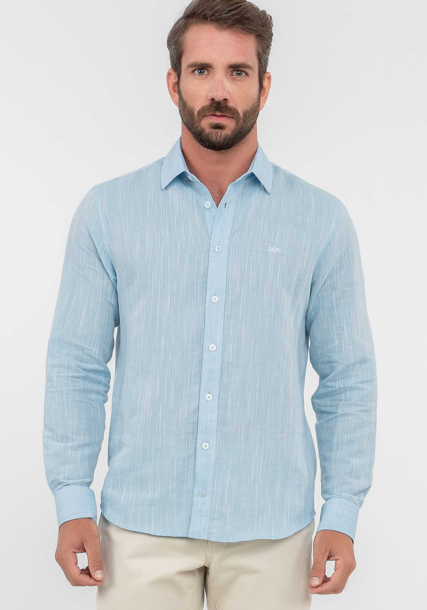 Camisa Masculina em Linho Flam Slim Fit Hangar 33