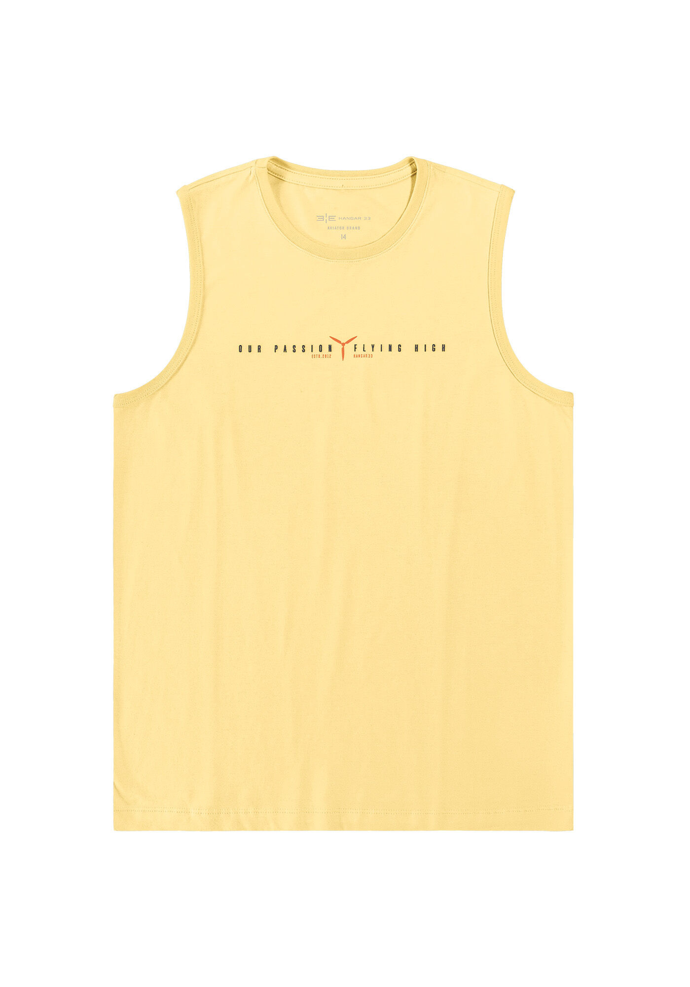 Regata Juvenil Masculina Reta Estampada, AMARELO  ROSITA, large.