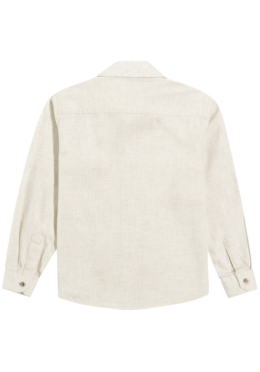 Camisa Infantil em Linho Tal Pai Tal Filho, BRANCO OFF WHITE. Camisa Infantil em Linho Tal Pai Tal Filho, BRANCO OFF WHITE, large.