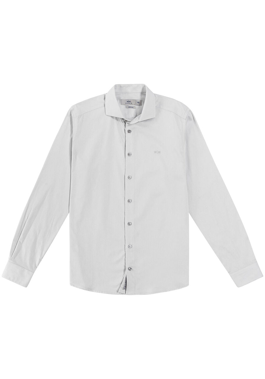 Camisa Masculina Super Slim texturizada, CINZA BLEECH. Camisa Masculina Super Slim texturizada, CINZA BLEECH, large.