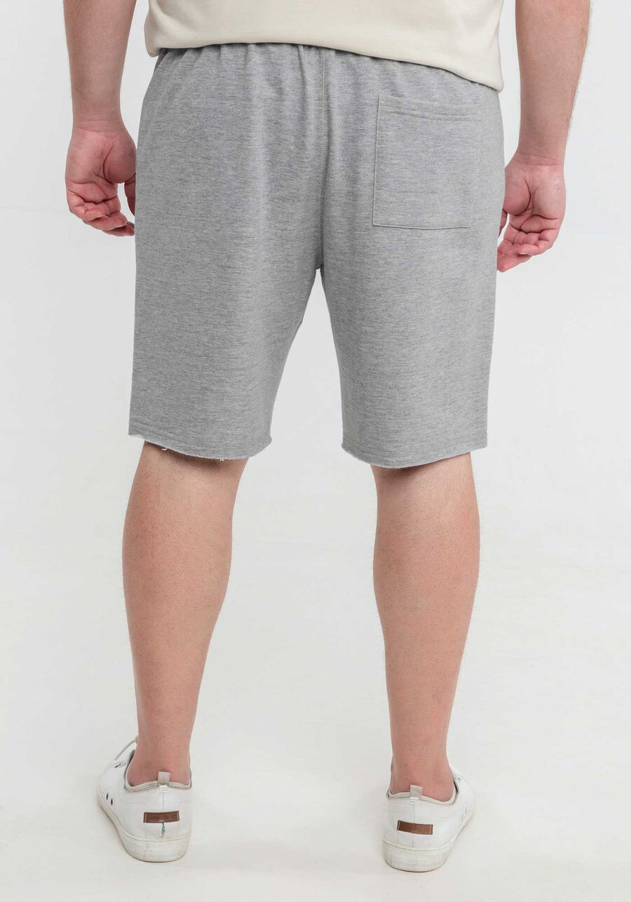 Bermuda em Moletom com bolso Big e Tall, MESCLA MEDIO. Bermuda em Moletom com bolso Big e Tall, MESCLA MEDIO, large.