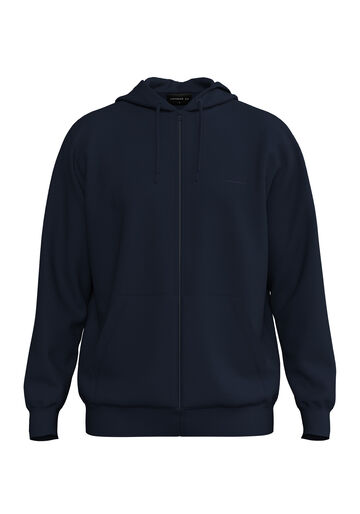 Jaqueta Com Capuz E Zíper Em Moletom Sem Felpa, MARINHO IMPERIO. Jaqueta Com Capuz E Zíper Em Moletom Sem Felpa, MARINHO IMPERIO, large.