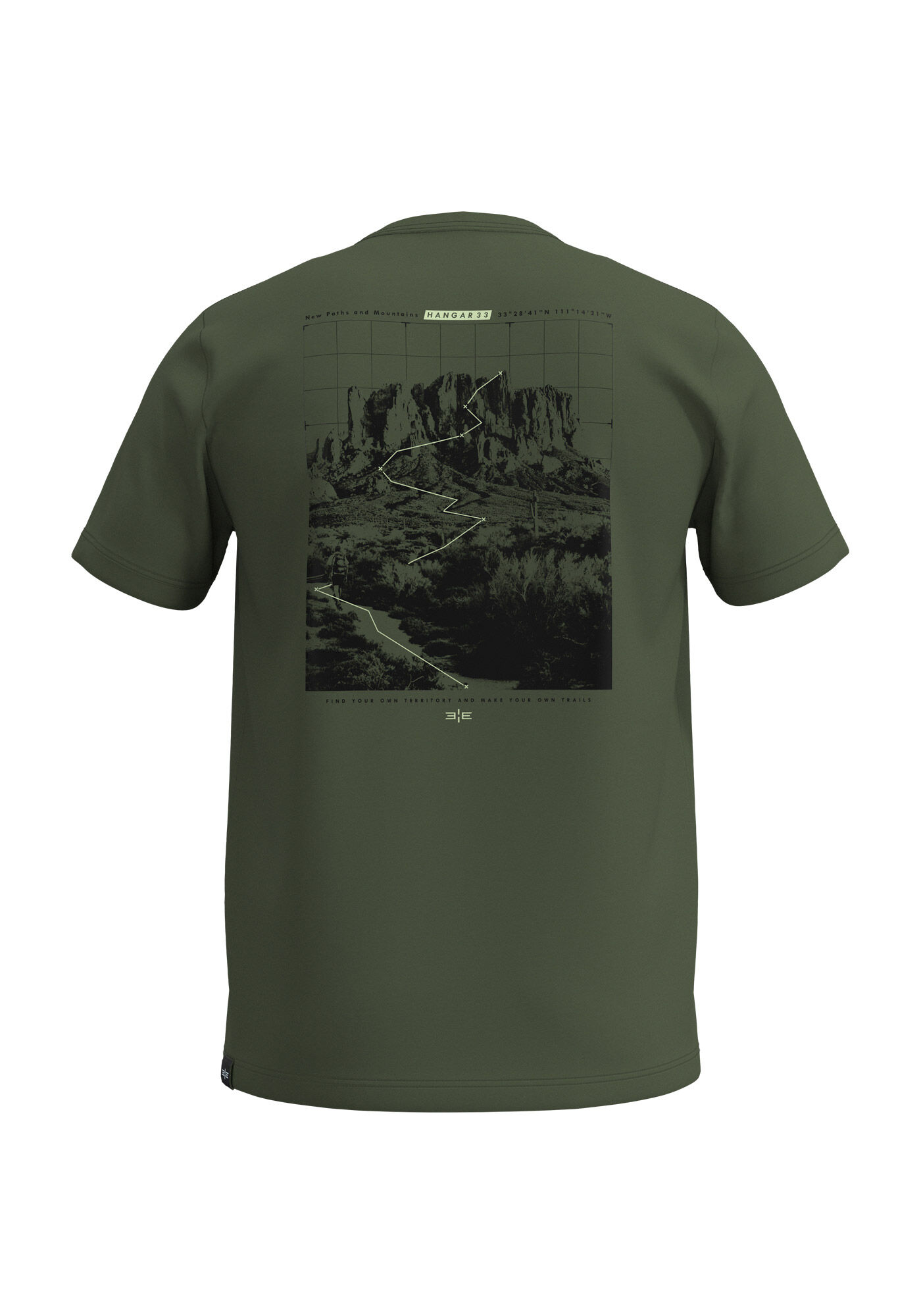 Camiseta Em Algod&atilde;o Peletizado Com Estampa Frente E Costas, VERDE HEIR, large.