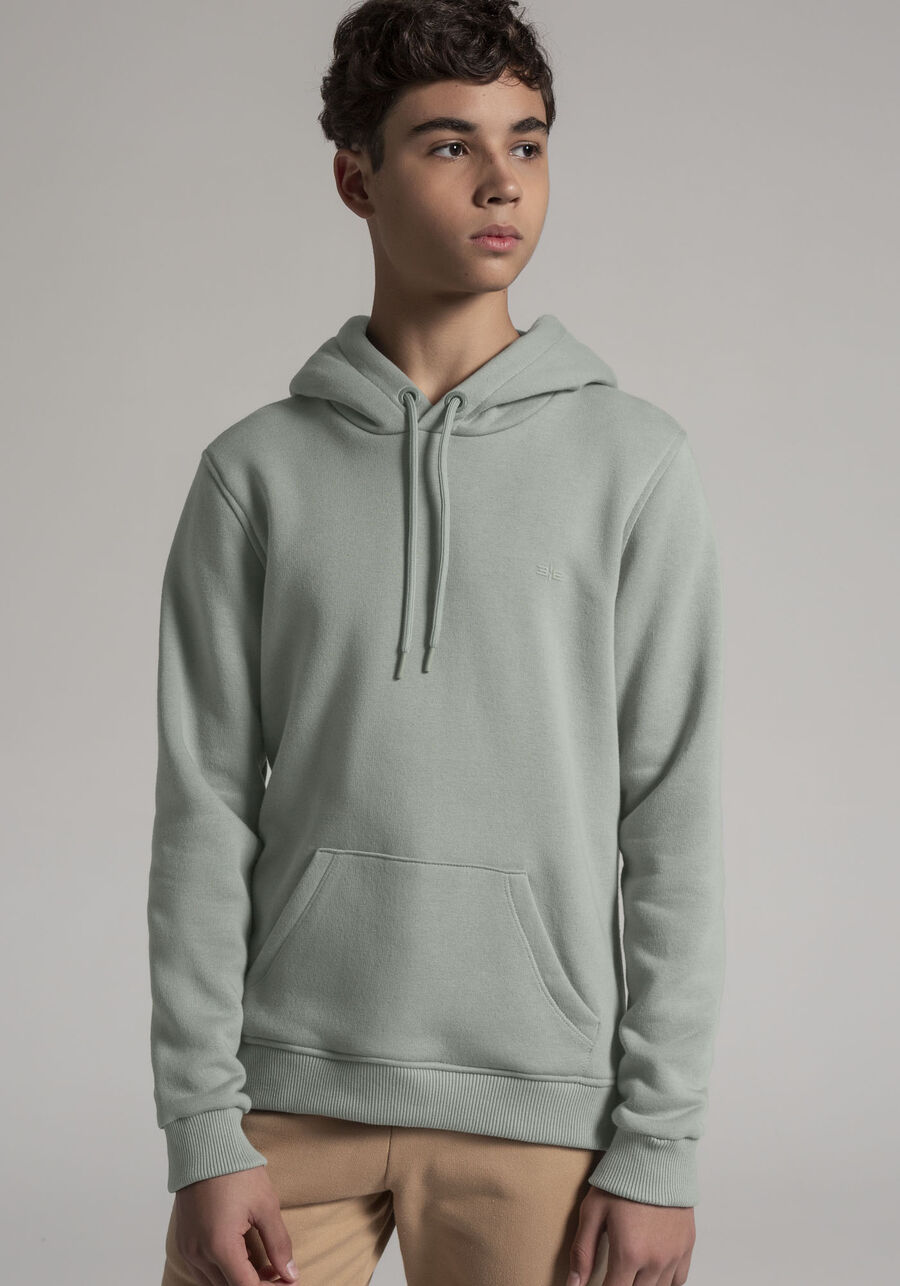 Blusão Juvenil em Moletom 3 Cabos com Capuz, VERDE TEOS. Blusão Juvenil em Moletom 3 Cabos com Capuz, VERDE TEOS, large.