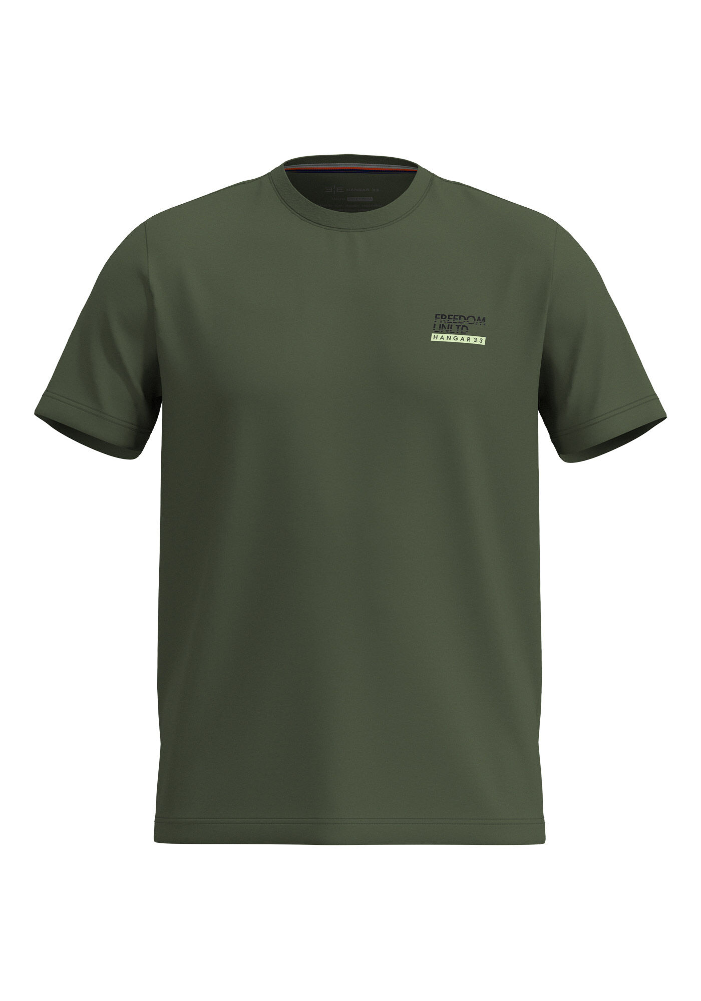 Camiseta Em Algod&atilde;o Peletizado Com Estampa Frente E Costas, VERDE HEIR, large.