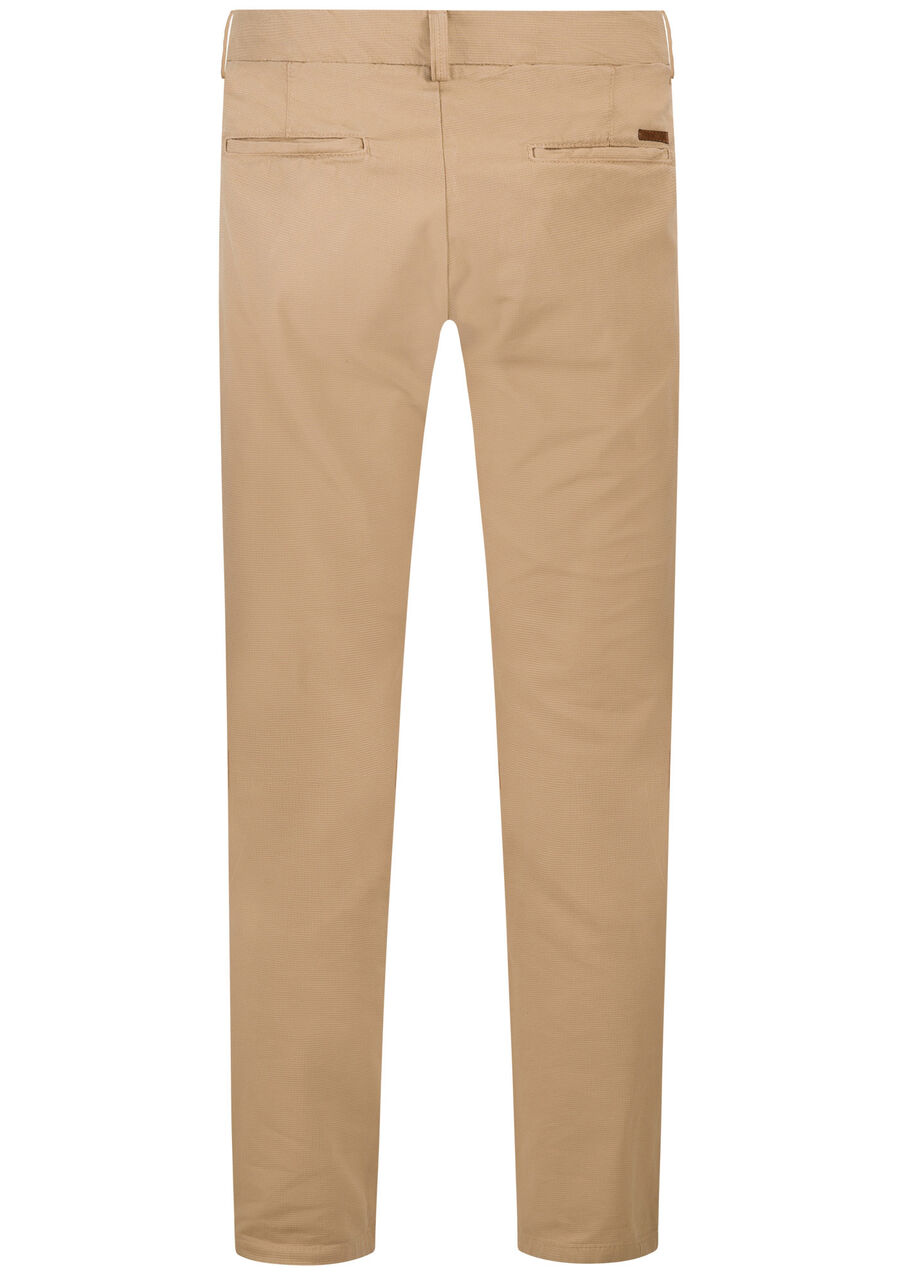 Calça Sarja Masculina Slim com Detalhe Botão, BEGE TIGER. Calça Sarja Masculina Slim com Detalhe Botão, BEGE TIGER, large.