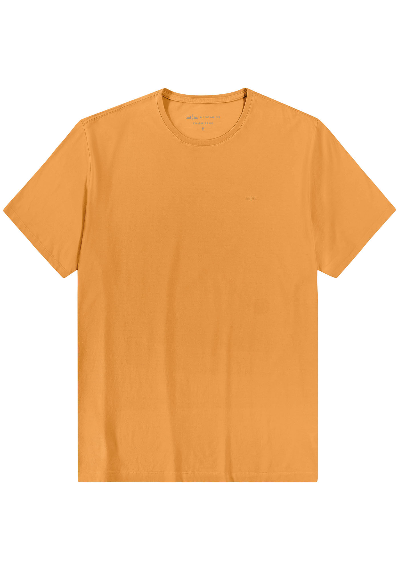 Camiseta Masculina em Malha Cl&aacute;ssica Big & Tall, AMARELO, large.