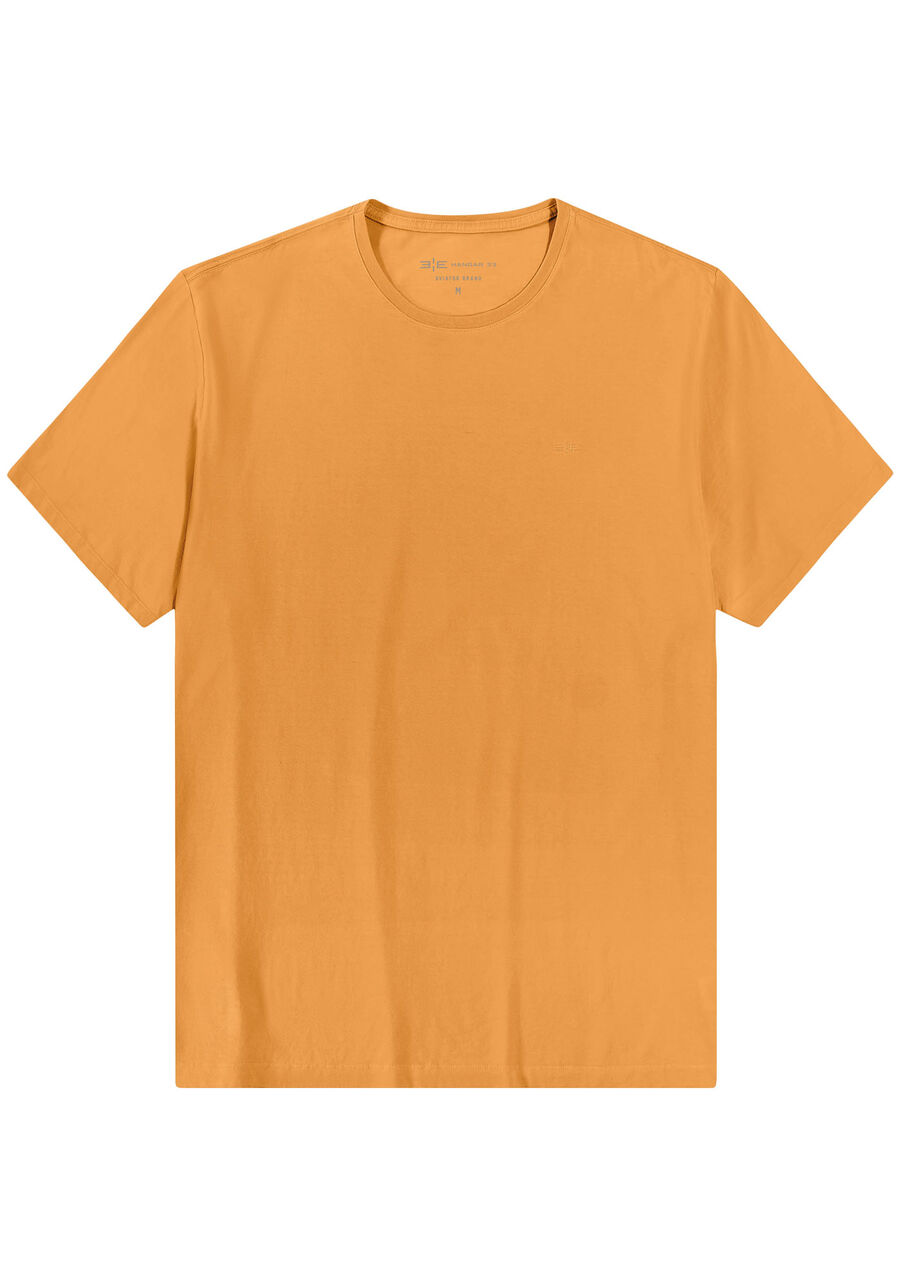 Camiseta Masculina em Malha Clássica Big & Tall, AMARELO. Camiseta Masculina em Malha Clássica Big & Tall, AMARELO, large.