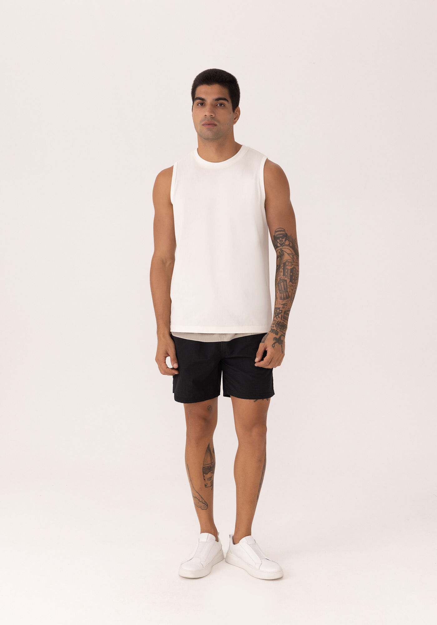 Regata Colors Em Meia Malha De Algod&atilde;o Respons&aacute;vel, BEGE SILVERSTONE, large.