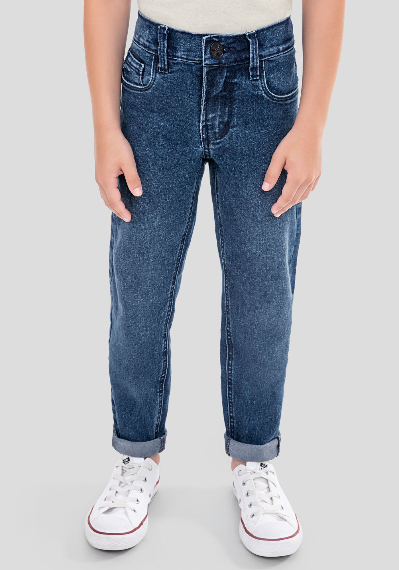 Calça jeans infantil com cos hot sale de moletom