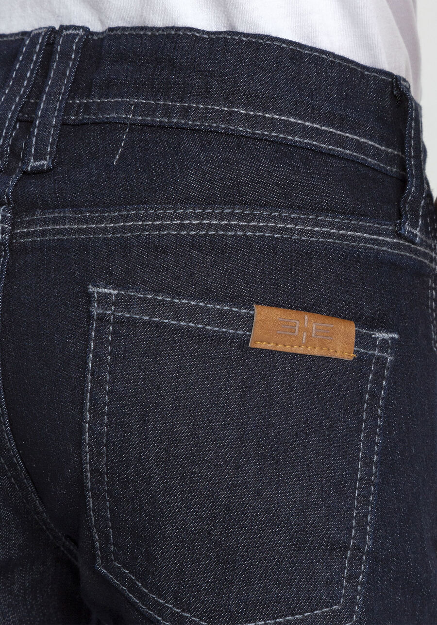 Calça com Elastano, JEANS ESCURO. Calça com Elastano, JEANS ESCURO, large.