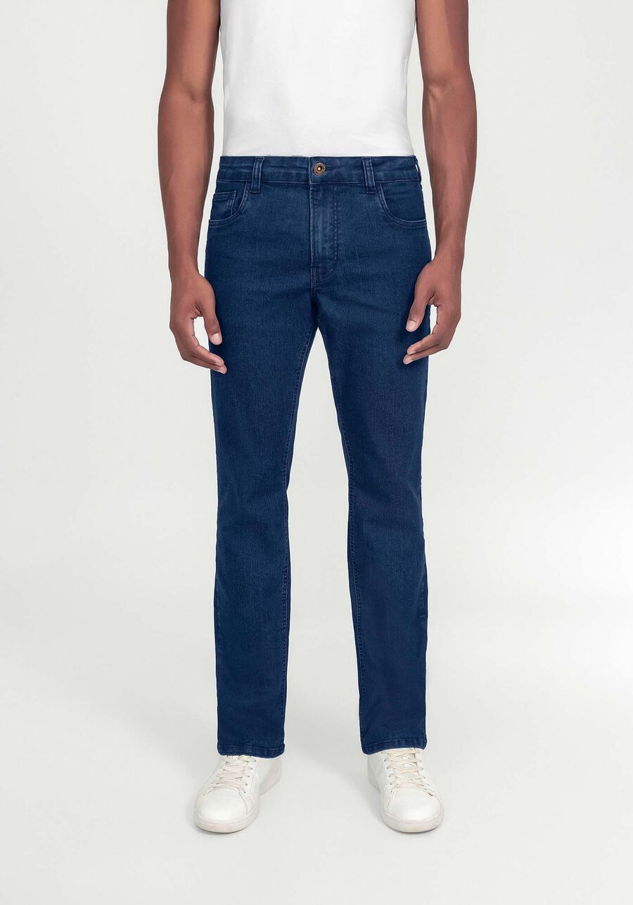 Calça Jeans Reta Antidesgaste, JEANS. Calça Jeans Reta Antidesgaste, JEANS, large.