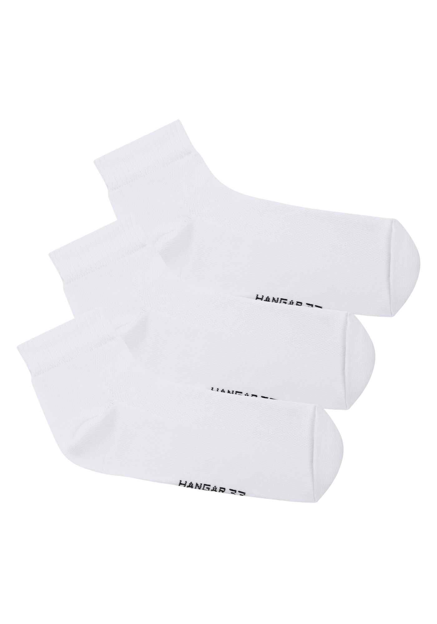 Kit Com 3 Pares De Meia Com Cano Curto, BRANCO, large.