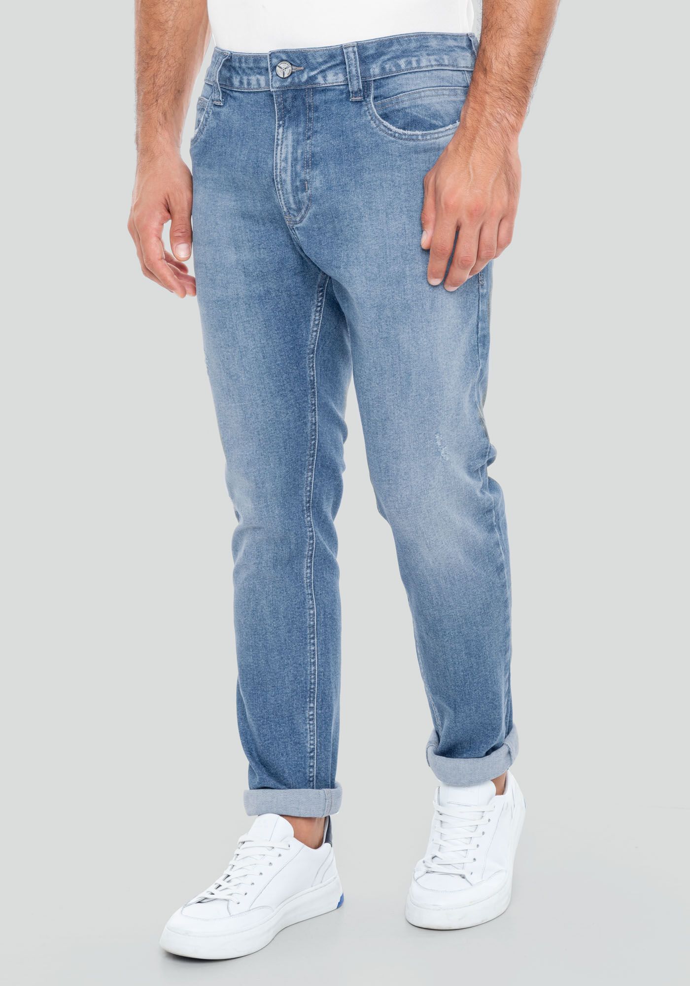 Calça jeans estonada hot sale masculina