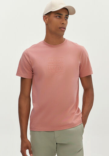 Camiseta Masculina com Estampa Lettering, ROSA. Camiseta Masculina com Estampa Lettering, ROSA, large.