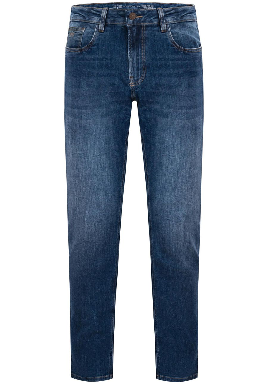 Calça Jeans Slim Masculina Estonada, JEANS. Calça Jeans Slim Masculina Estonada, JEANS, large.