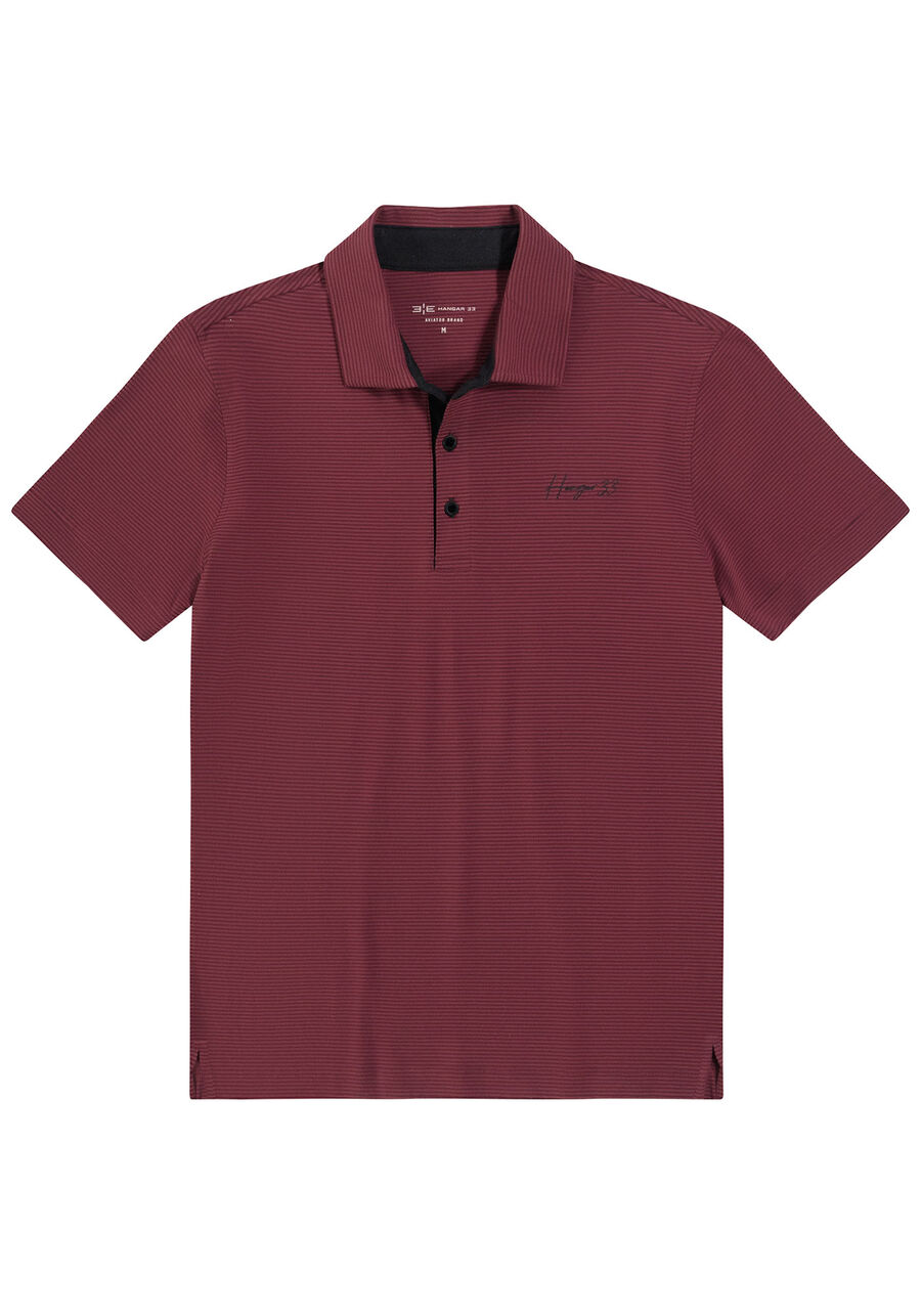 Camisa Polo Masculina em Malha Viscotton com Bordado, BORDO WITCH. Camisa Polo Masculina em Malha Viscotton com Bordado, BORDO WITCH, large.