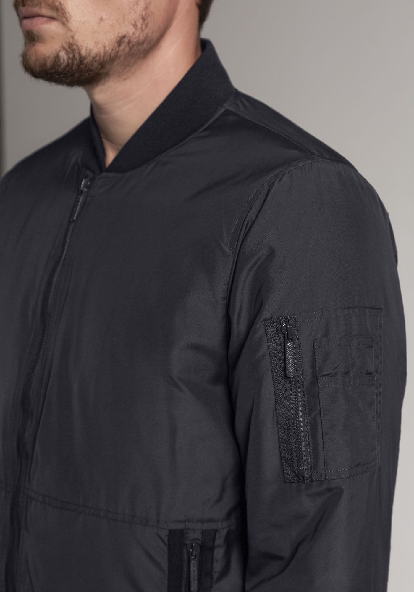 Jaqueta Bomber Masculina com Bolso Z&iacute;per, MARINHO ACTION, large.