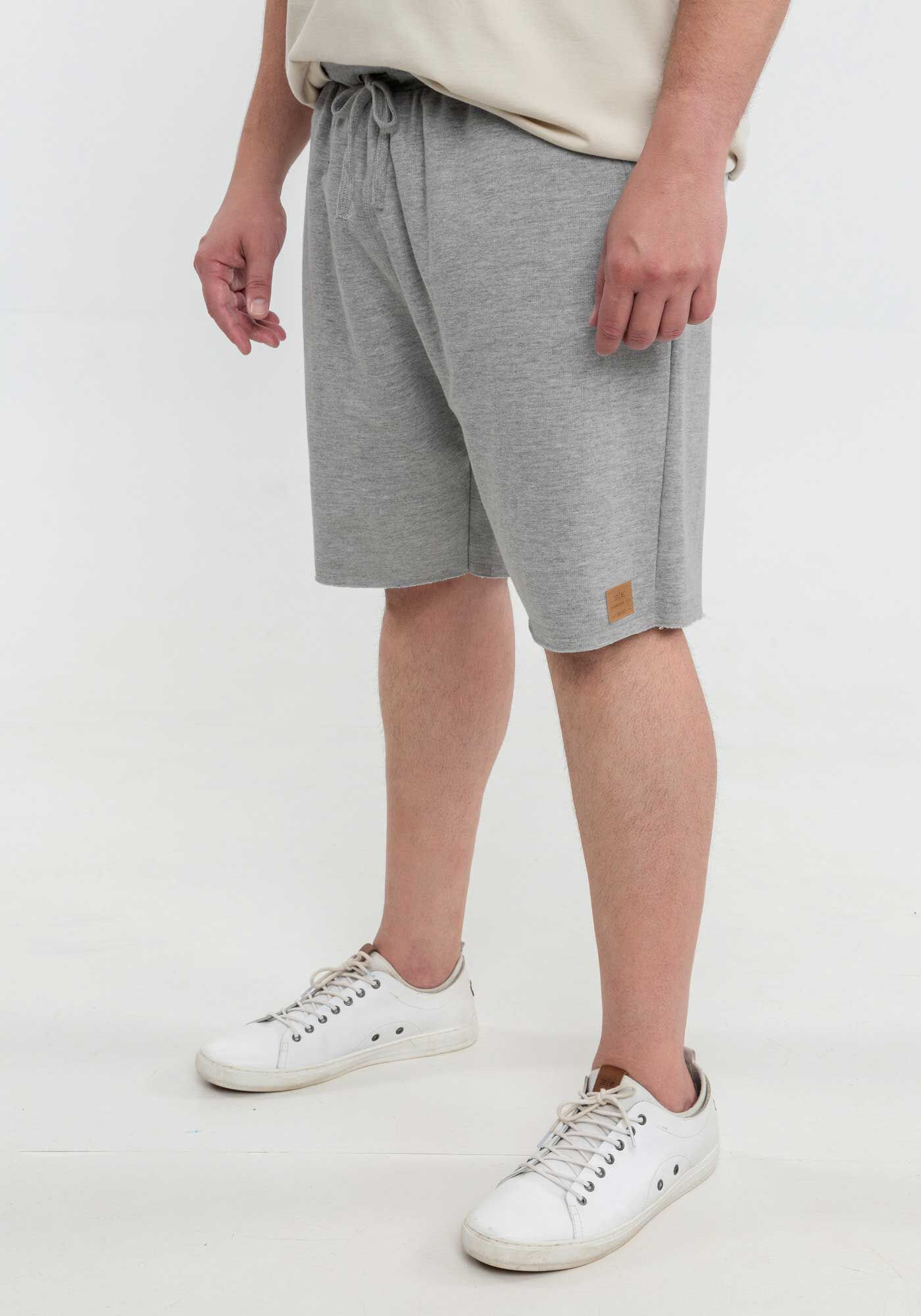 Bermuda em Moletom com bolso Big e Tall, MESCLA MEDIO, large.