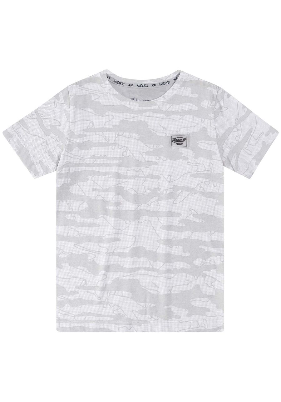 Camiseta CAMU em Malha Tal Pai Tal Filho Infantil, GRID CINZA. Camiseta CAMU em Malha Tal Pai Tal Filho Infantil, GRID CINZA, large.