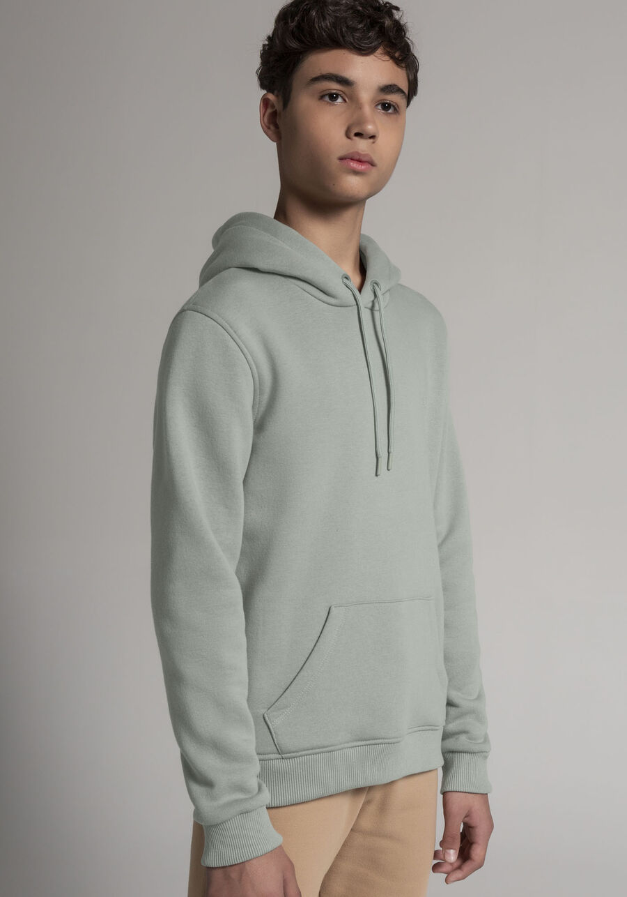 Blusão Juvenil em Moletom 3 Cabos com Capuz, VERDE TEOS. Blusão Juvenil em Moletom 3 Cabos com Capuz, VERDE TEOS, large.