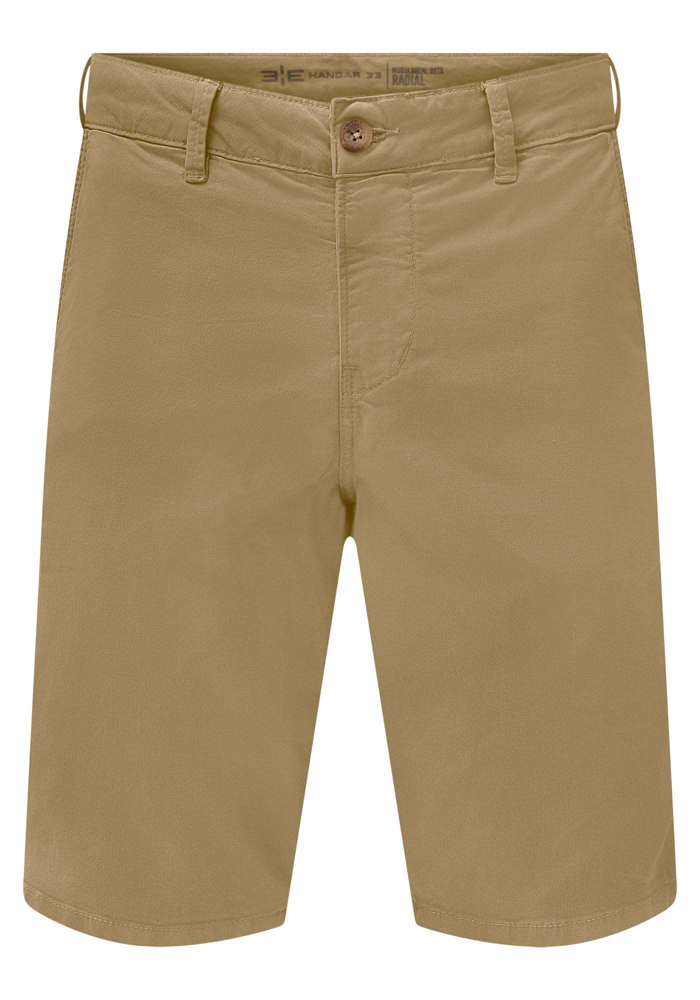 Bermuda Reta Radial Em Sarja Com Elastano, CAQUI RAIZ, large.