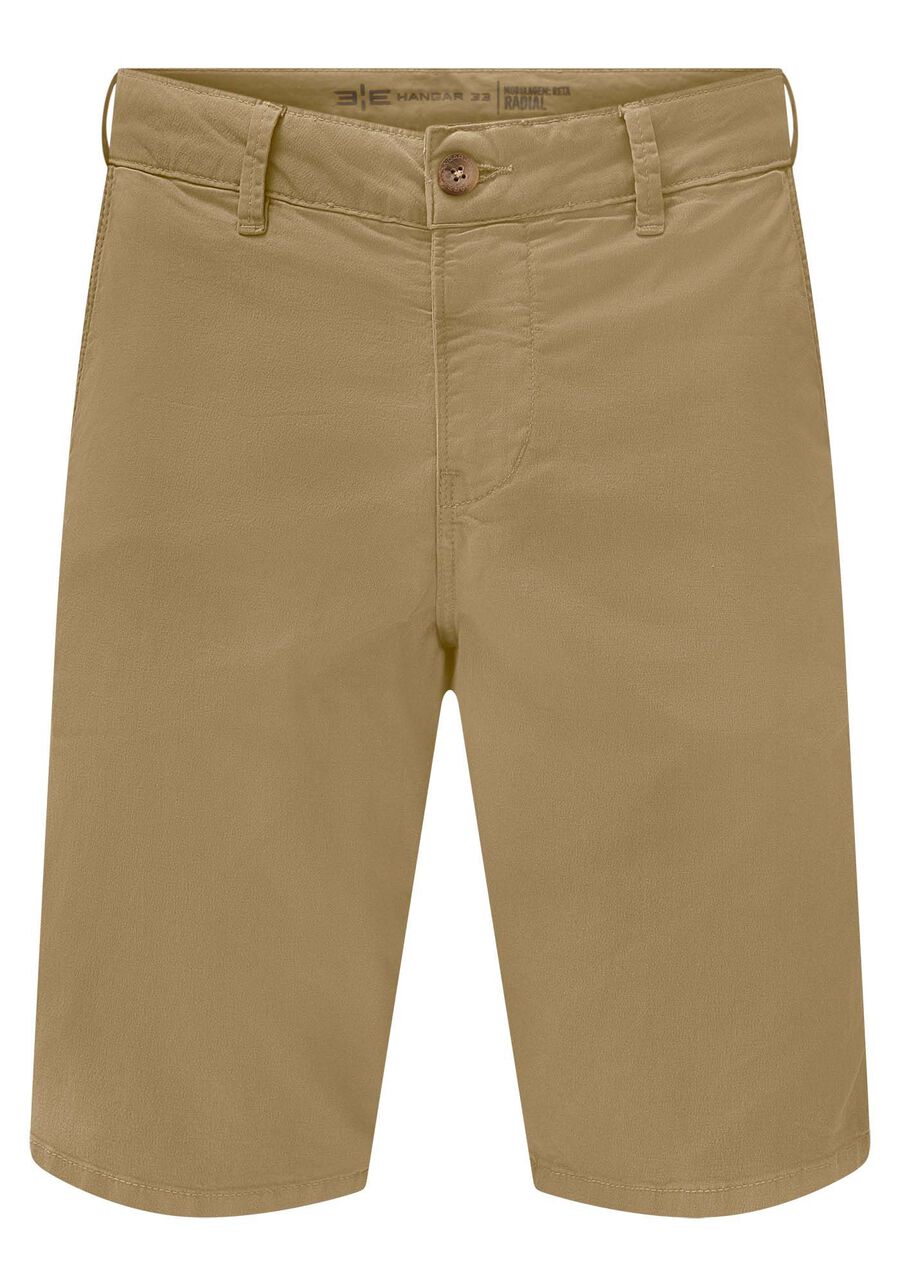 Bermuda Reta Radial Em Sarja Com Elastano, CAQUI RAIZ. Bermuda Reta Radial Em Sarja Com Elastano, CAQUI RAIZ, large.