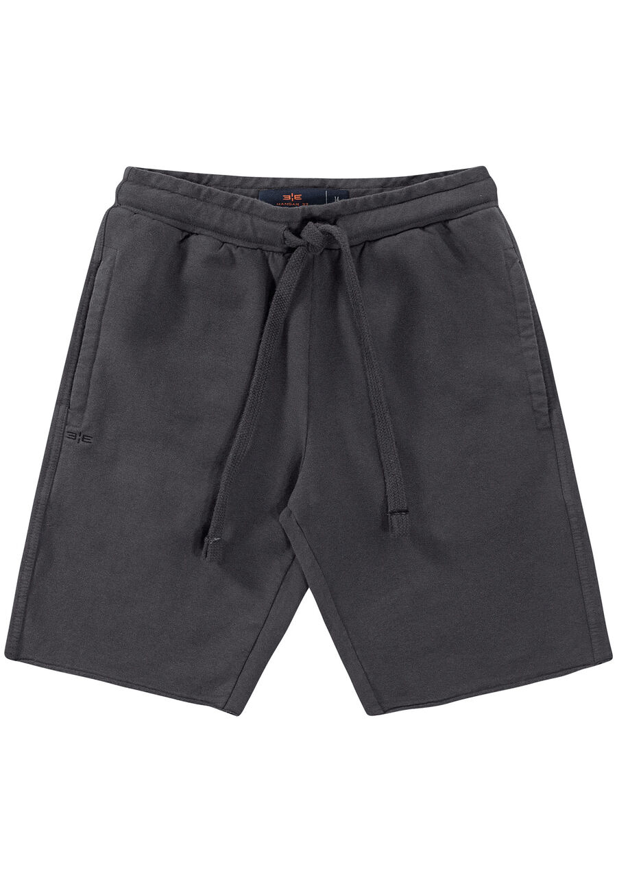 Bermuda Clássica em Molecotton com Cadarço Juvenil, CINZA CYBER. Bermuda Clássica em Molecotton com Cadarço Juvenil, CINZA CYBER, large.