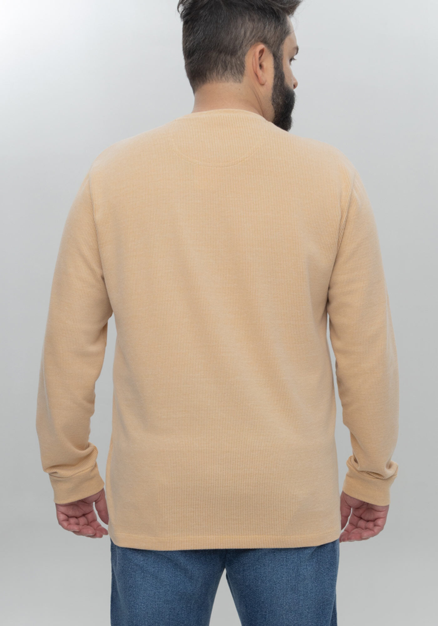 Blus&atilde;o B&aacute;sico De Mangas longas Com Gola Redonda Big & Tall, BEGE TIGER, large.