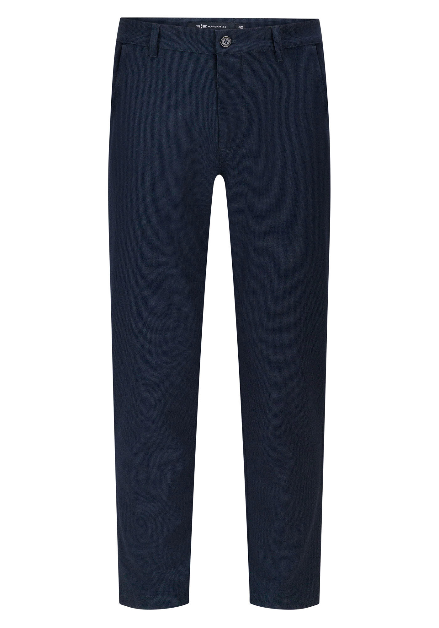 Cal&ccedil;a Com Bolsos Em Tecido Plano Com Elastano, MARINHO IMPERIO, large.