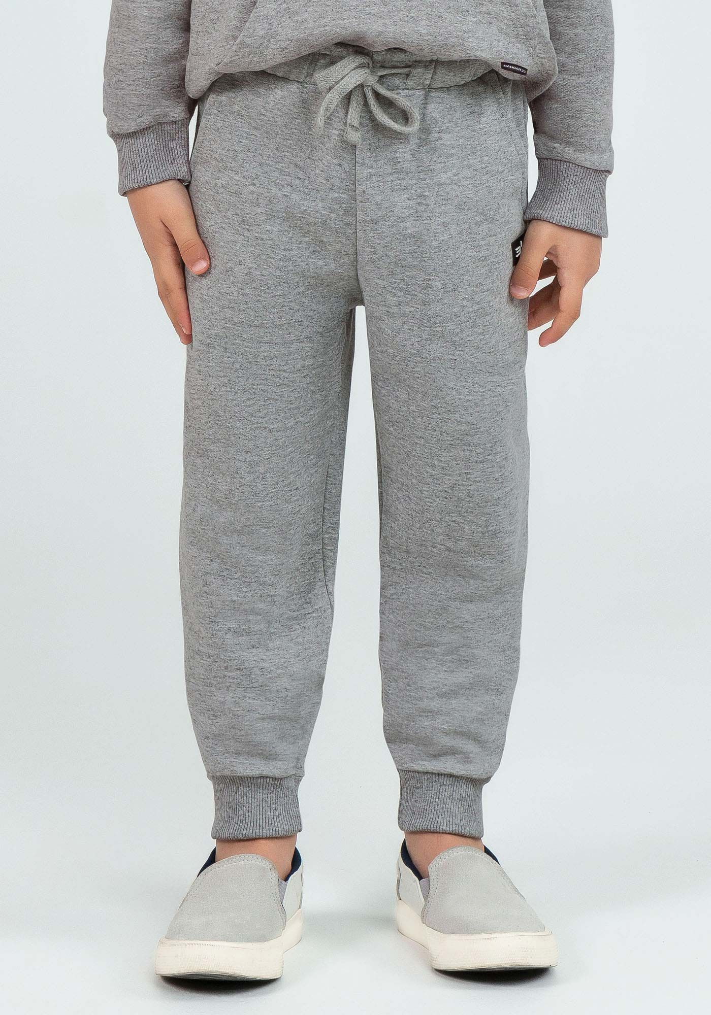 Cal&ccedil;a em Moletom com Bolsos Tal Pai Tal Filho Infantil, MESCLA MEDIO, large.