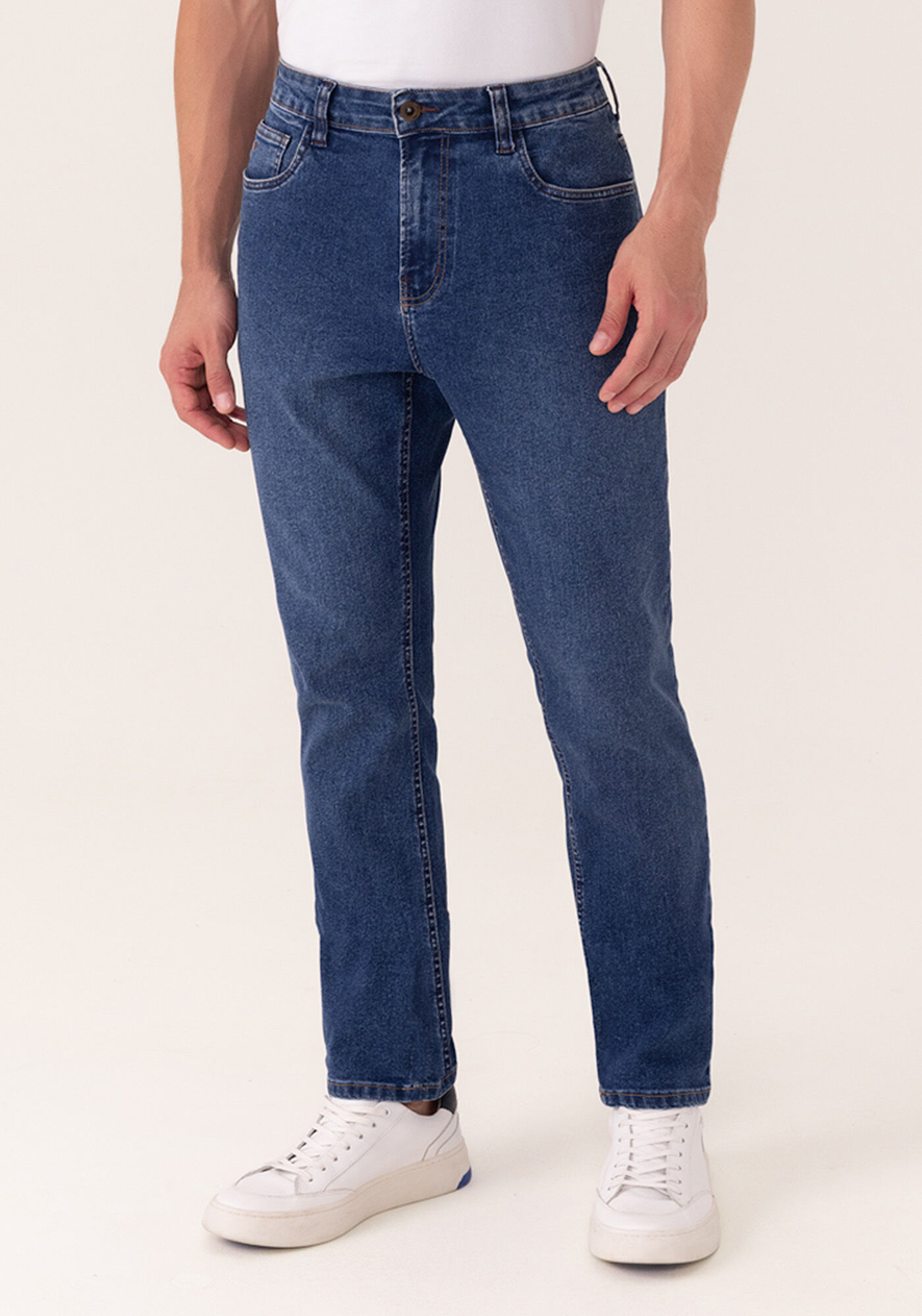 Cal&ccedil;a Slim Turbofan Jeans Com Elastano, JEANS, large.