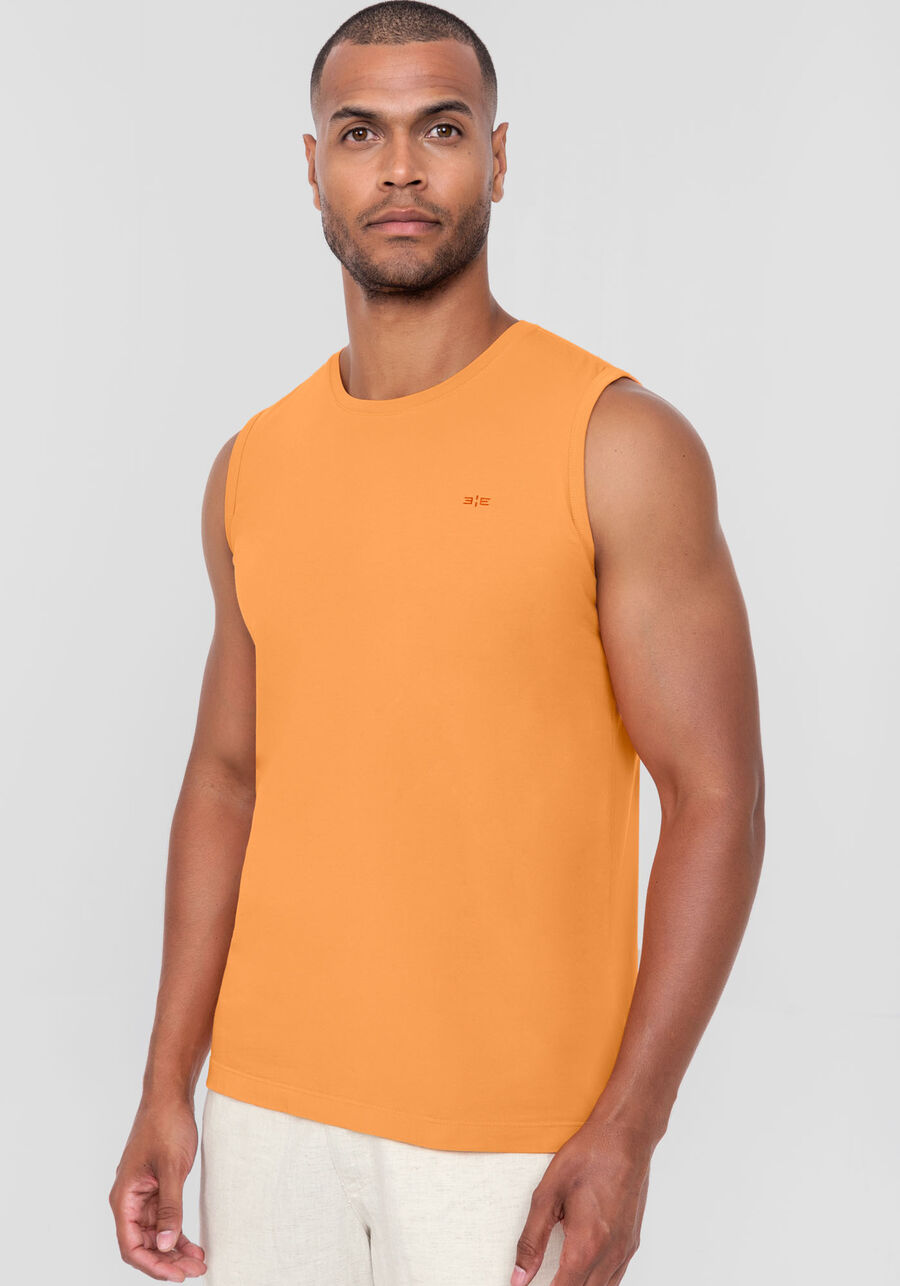 Regata Masculina em Malha Básica, SALMAO CITY. Regata Masculina em Malha Básica, SALMAO CITY, large.