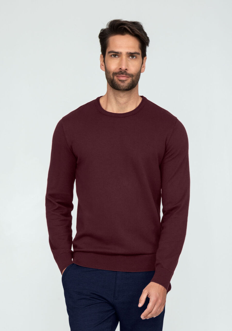 Blusão Masculino em Tricô, BORDO WITCH. Blusão Masculino em Tricô, BORDO WITCH, large.