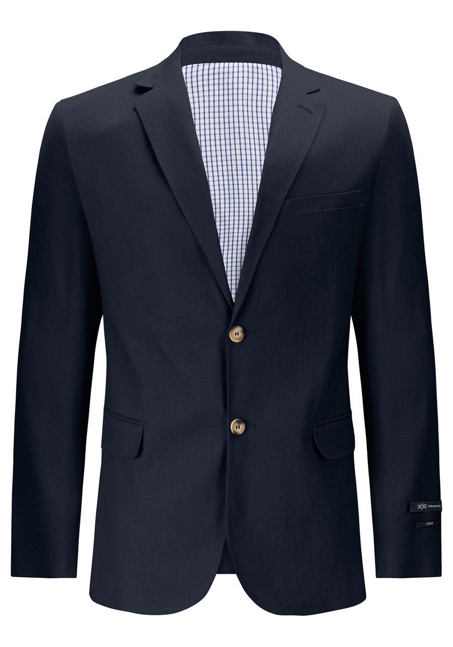 Blazer Slim Comfort Em Tecido Com Linho, MARINHO ACTION. Blazer Slim Comfort Em Tecido Com Linho, MARINHO ACTION, large.