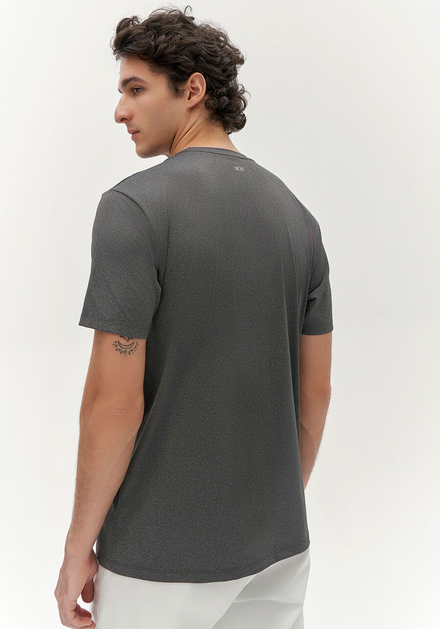 Camiseta Masculina Tech Skin com Estampa Refletiva, MESCLA MEDIO. Camiseta Masculina Tech Skin com Estampa Refletiva, MESCLA MEDIO, large.