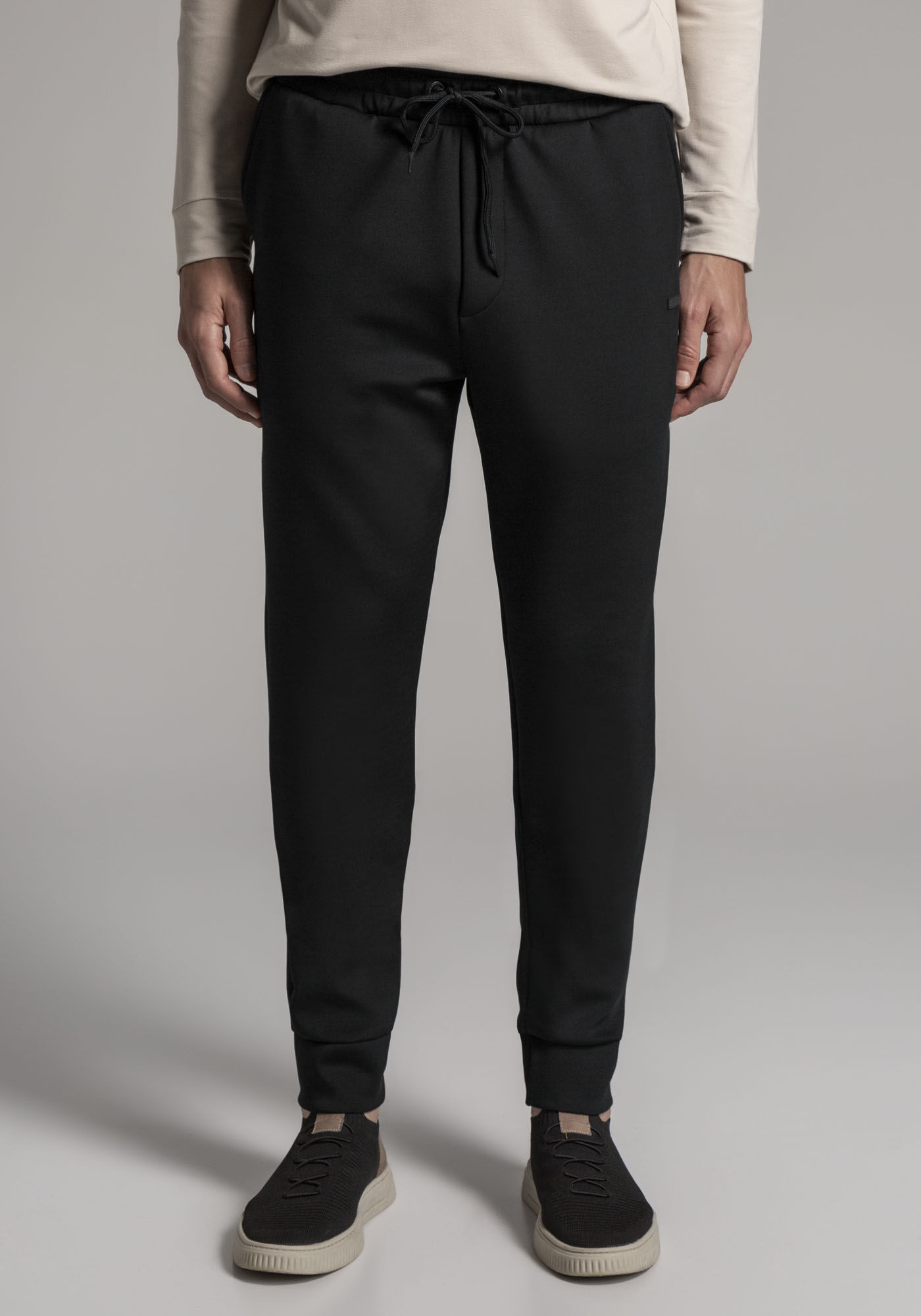 Cal&ccedil;a Jogger Masculina em Malha Splash com Cadar&ccedil;o, PRETO REATIVO, large.