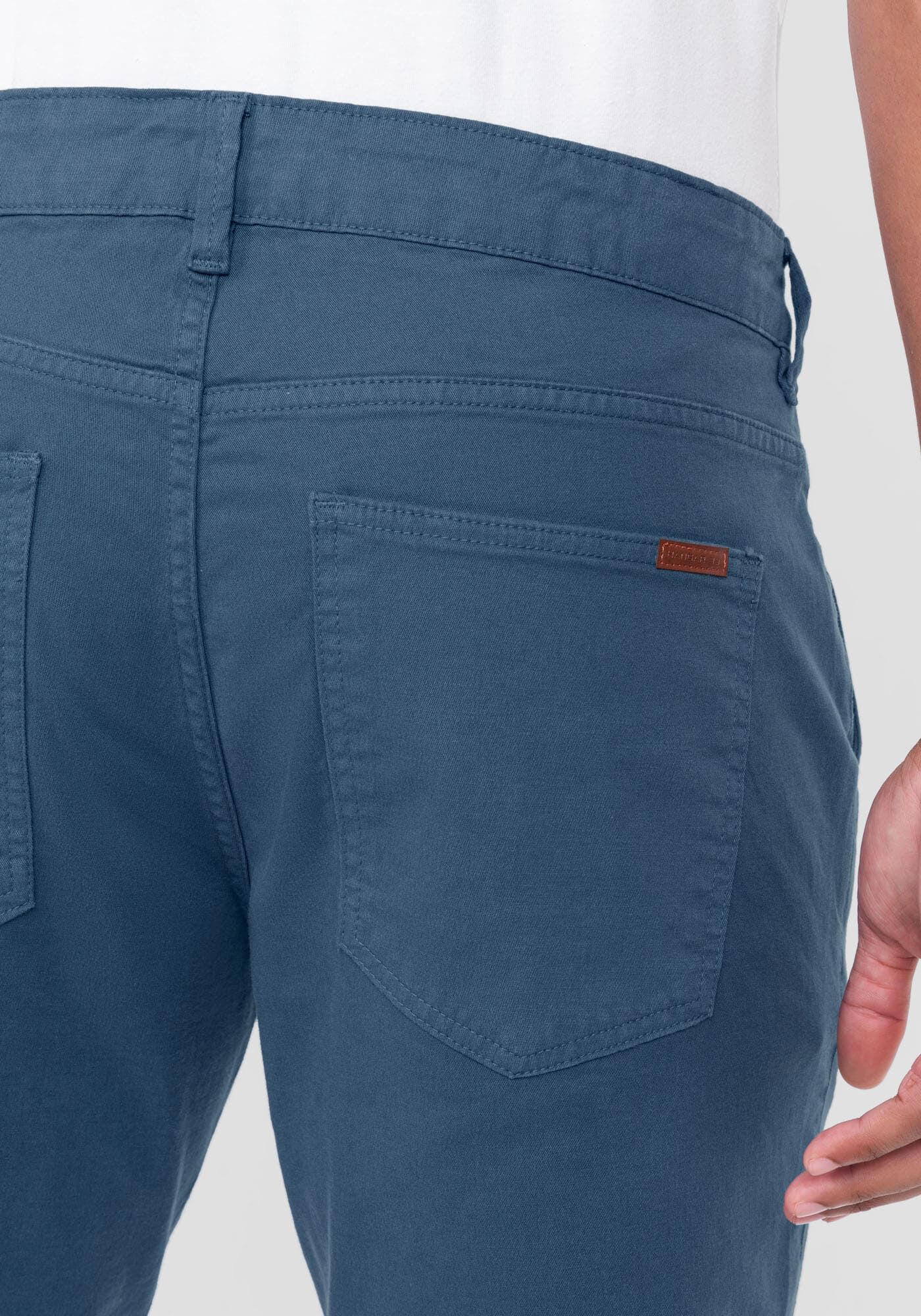 Bermuda Reta Radial Em Sarja Com Elastano, AZUL SEED, large.