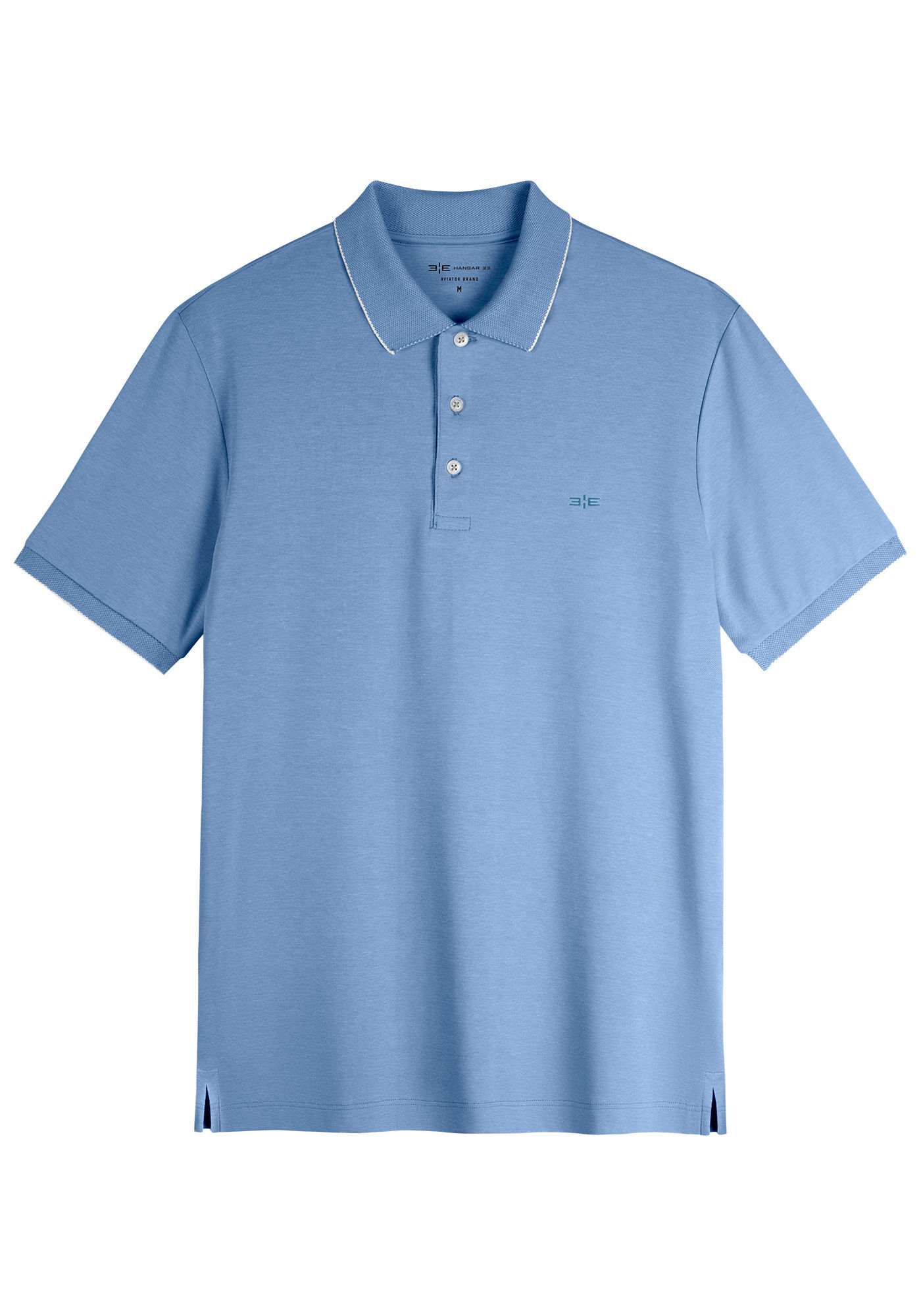 Camisa Polo Masculina em Malha Gold Tom Pastel, AZUL BRIGHT, large.