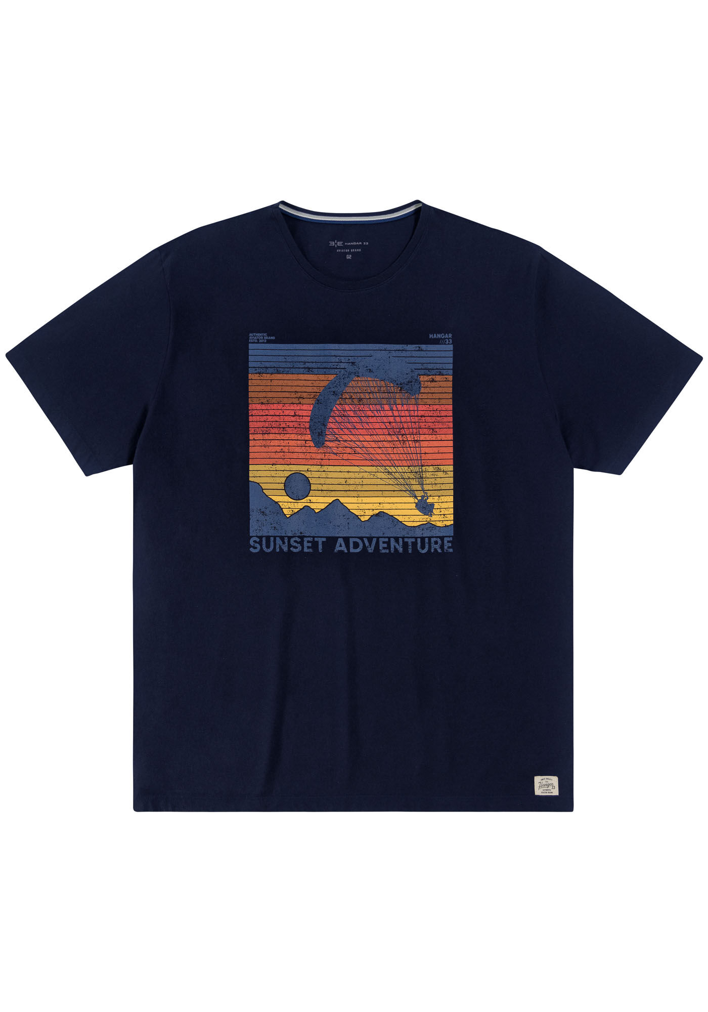 Camiseta Masculina com Estampa Sunset Big & Tall, MARINHO IMPERIO, large.