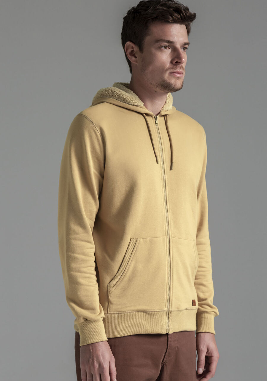 Jaqueta Masculina Tal Pai Tal Filho com Capuz Pelo, BEGE SERGE. Jaqueta Masculina Tal Pai Tal Filho com Capuz Pelo, BEGE SERGE, large.