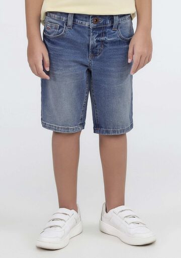 Bermuda Jeans Infantil Menino com Elasticidade, JEANS, large.