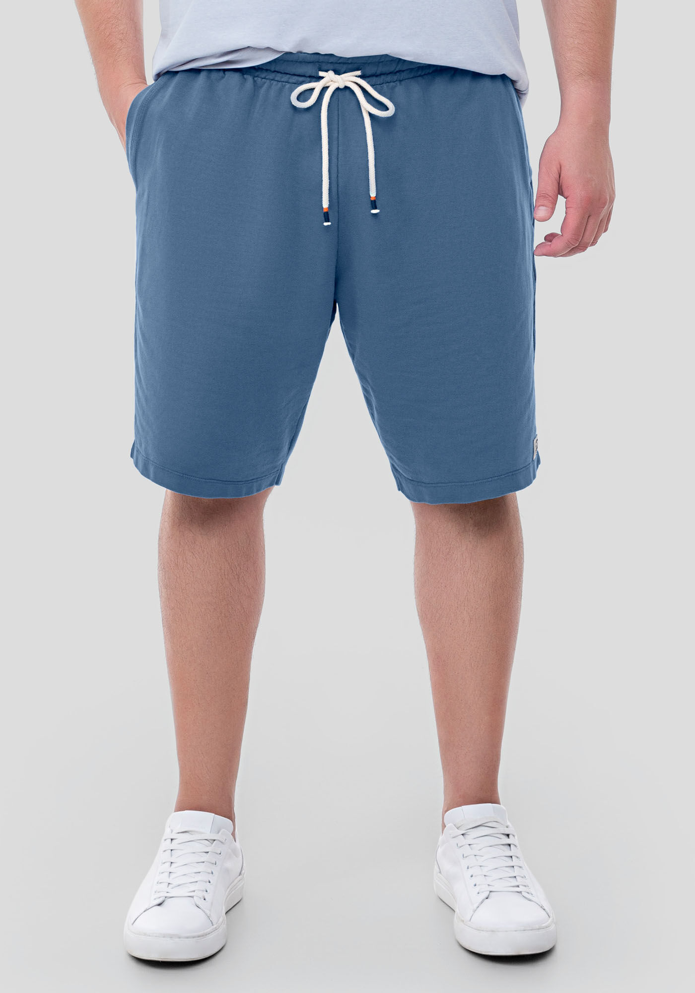 Bermuda Masculina em Moletom Big & Tall, AZUL SEED, large.