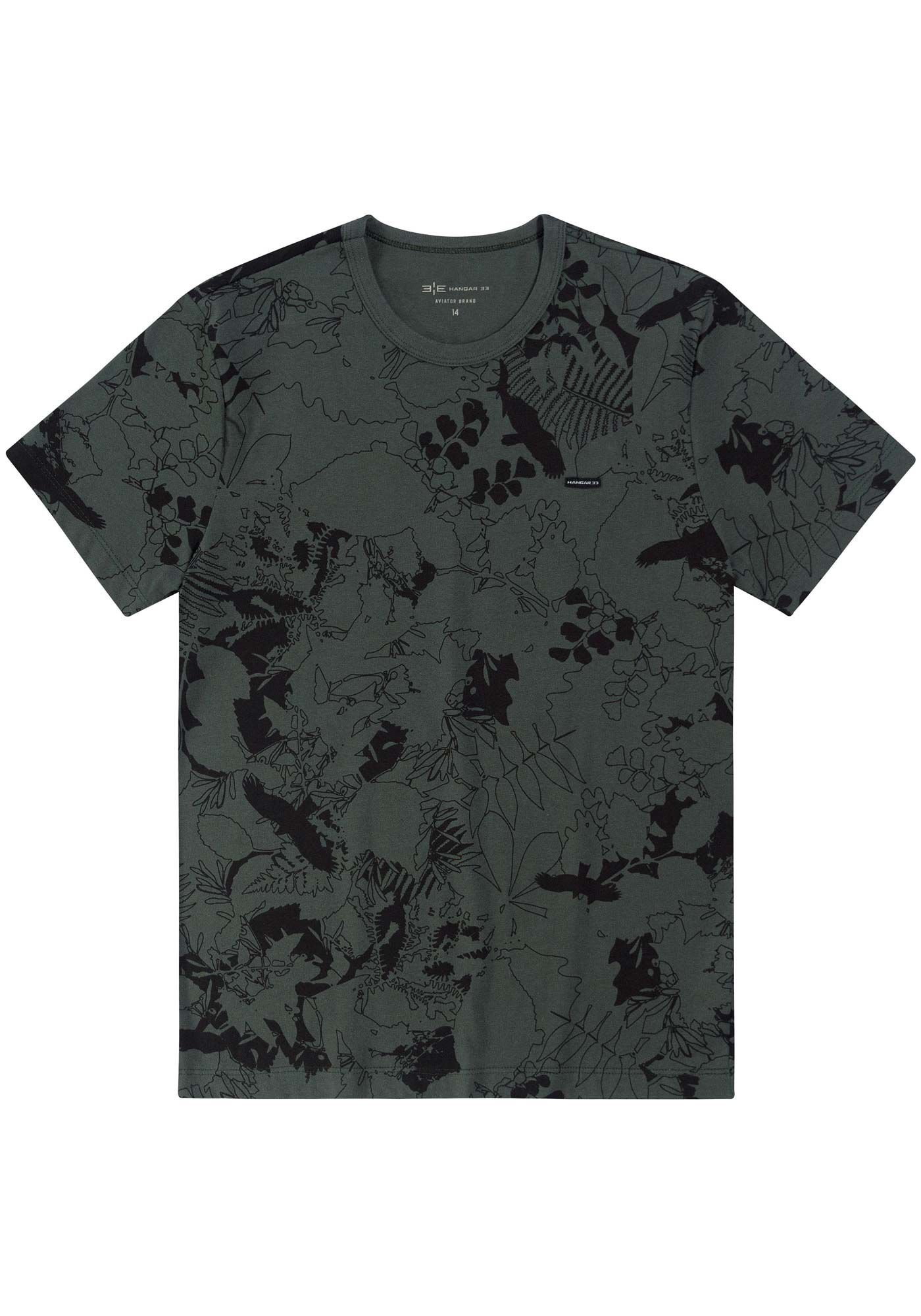 Camiseta Juvenil em Malha Estampada, BOTANICO VERDE, large.