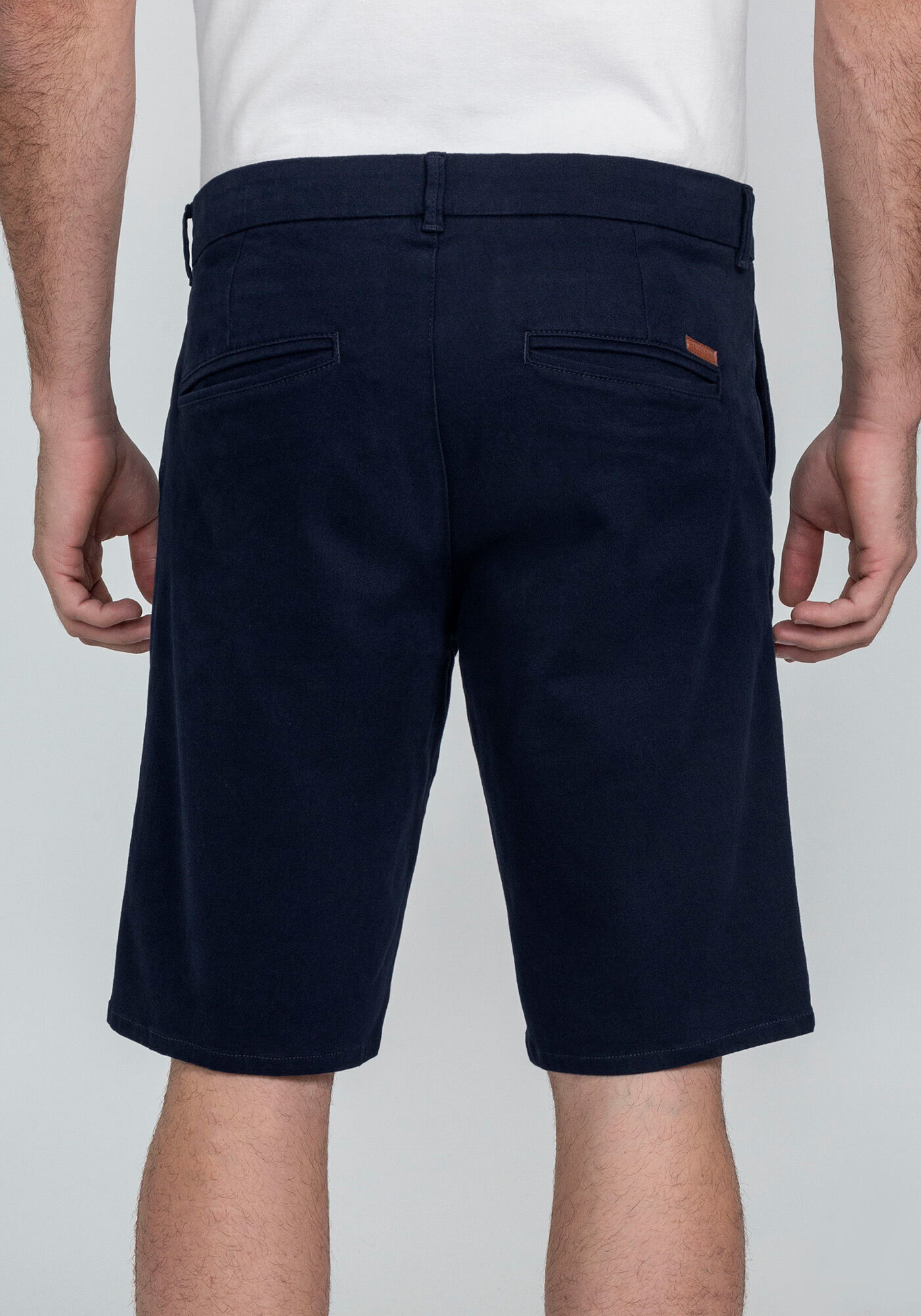 Bermuda Chino Masculina Reta, MARINHO ACTION, large.