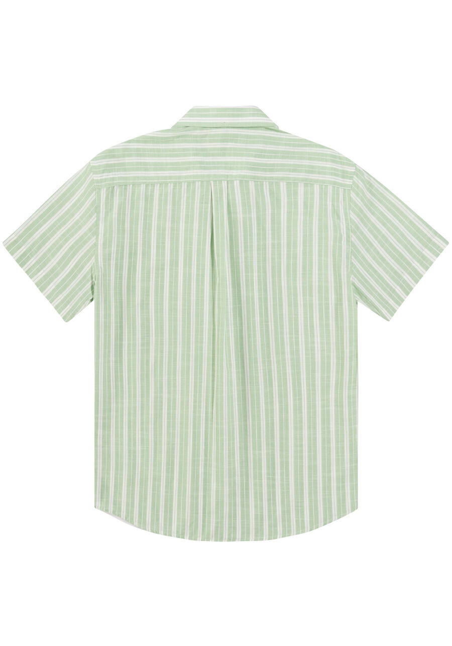 Camisa Manga Curta Masculina Comfort Listrada, VERDE ORION, large.